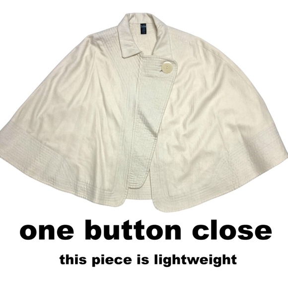 cape EAST 5th vintage ivory S/M wool blend classic please read info on photo2 - Picture 6 of 12